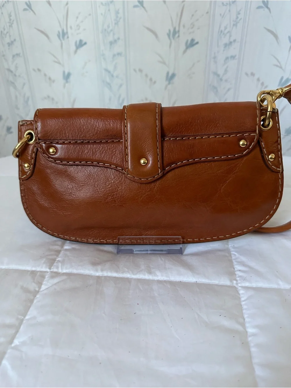 Michael Kors Vintage Leather Studded Wristlet